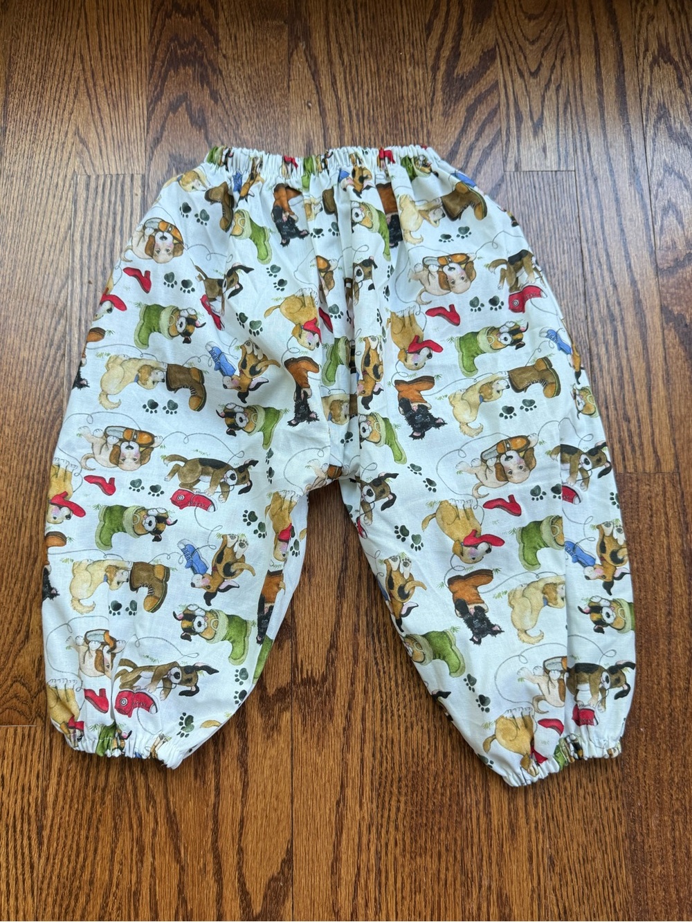 Handmade Balloon Pants with Playful Dogs Print | Read for Measurements